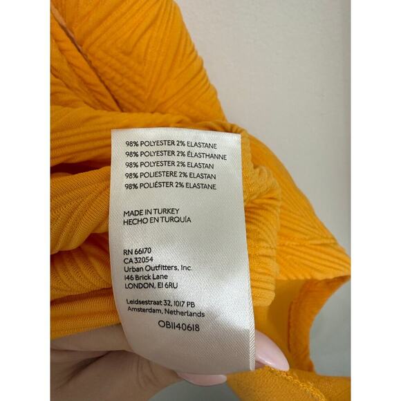 Free People Violet Mini Dress Carrot Orange Babydoll Bell Sleeve Boho Romantic M - Picture 4 of 7